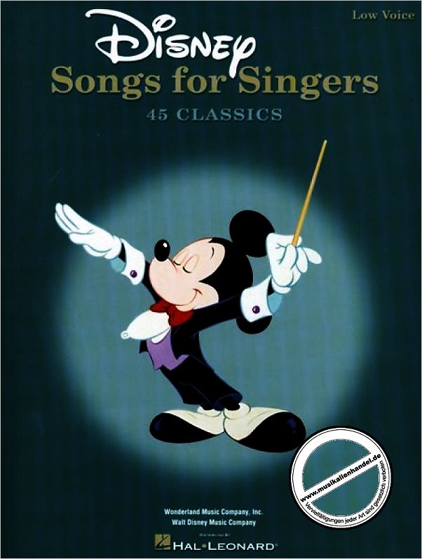 Titelbild für HL 740296 - DISNEY SONGS FOR SINGERS