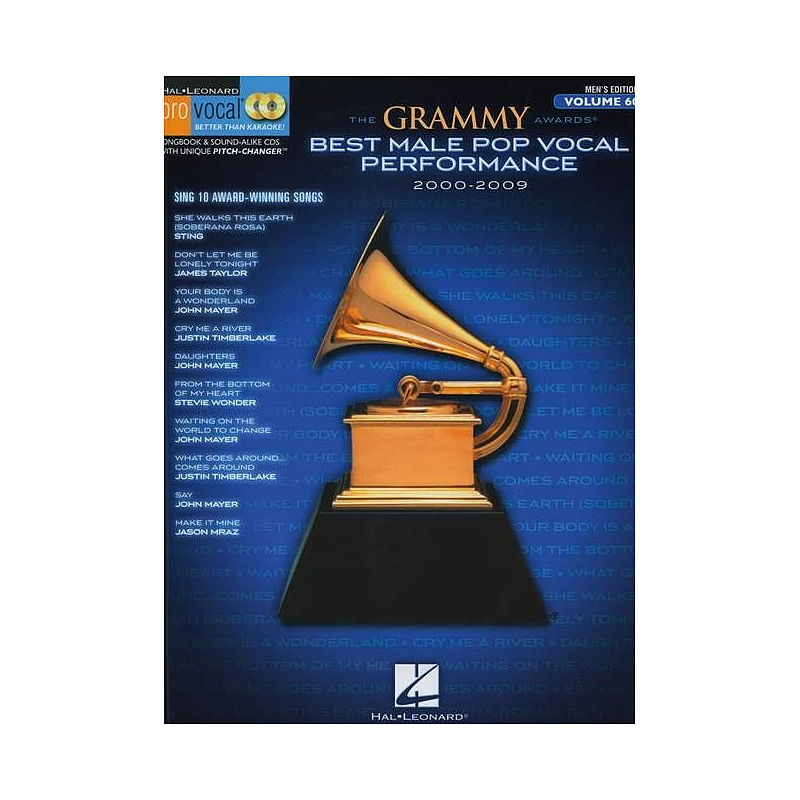 Titelbild für HL 740449 - THE GRAMMY AWARDS BEST MALE POP VOCAL PERFORMANCE 2000-2009