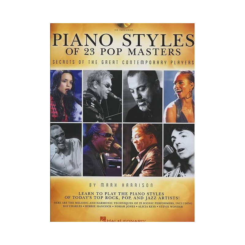 Titelbild für HL 842705 - PIANO STYLES OF 23 POP MASTERS