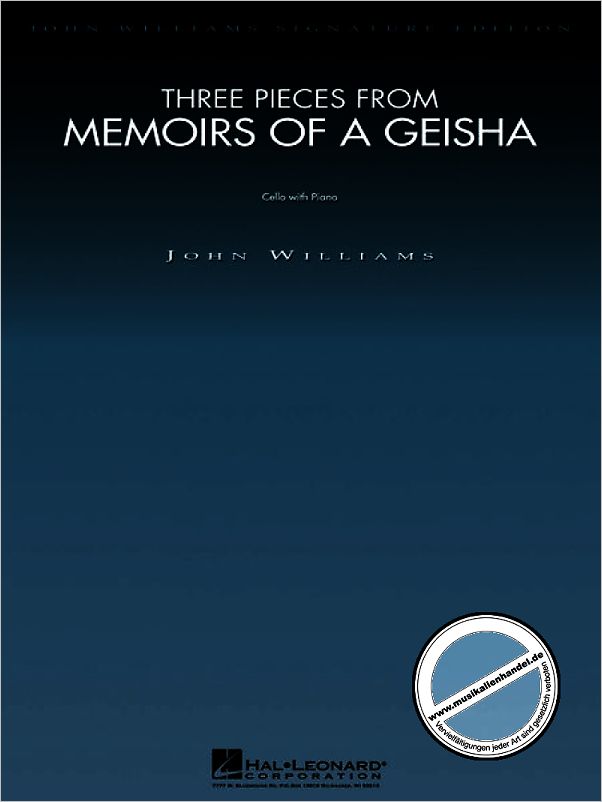 Titelbild für HL 849035 - 3 PIECES FROM MEMOIRS OF A GEISHA