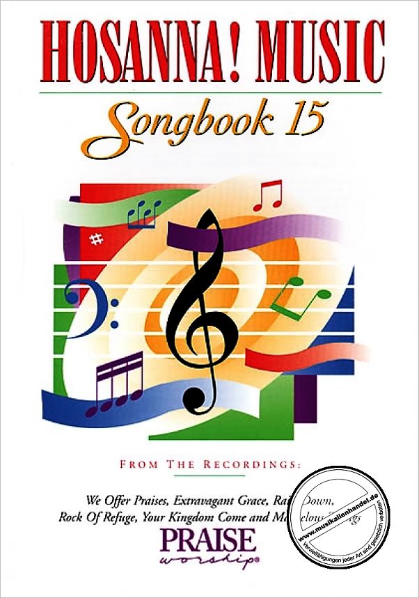 Titelbild für HL 8739286 - HOSANNA MUSIC - SONGBOOK 15