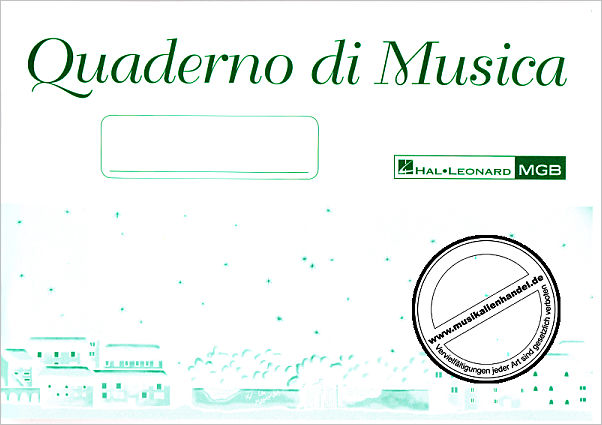 Titelbild für HMGB 3 - NOTENPAPIER - QUADERNO DI MUSICA GRUEN
