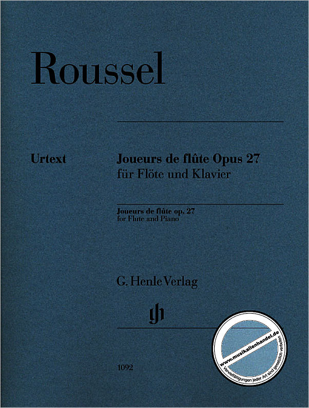 Titelbild für HN 1092 - JOUEURS DE FLUTE OP 27