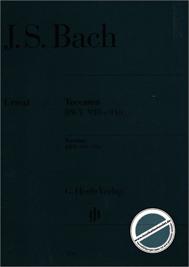 Titelbild für HN 1126 - TOCCATEN BWV 910-916