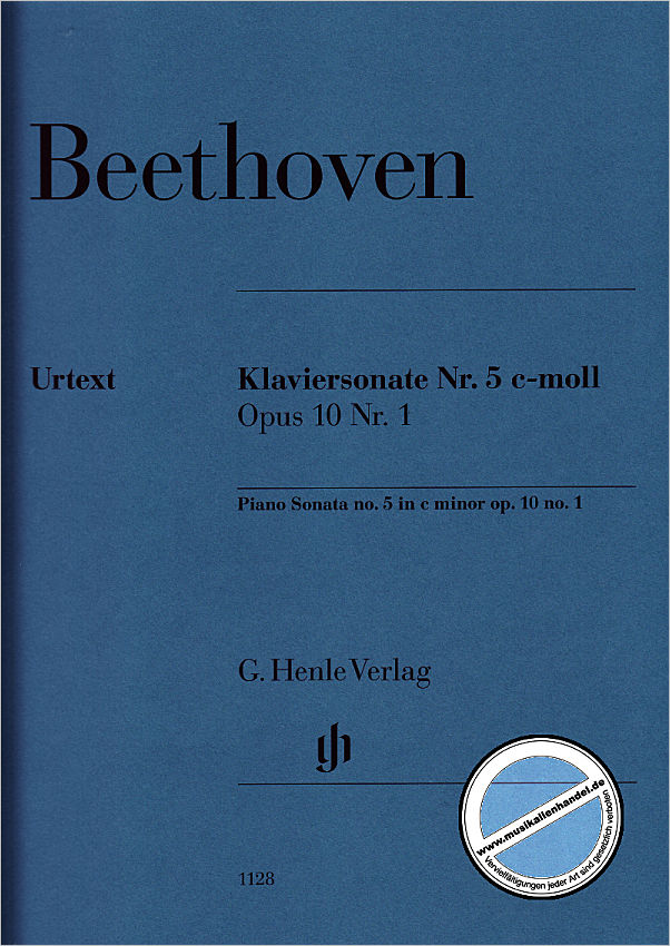 Titelbild für HN 1128 - Sonate 5 c-moll op 10/1