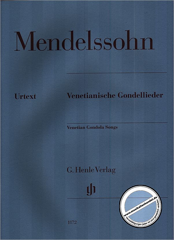 Titelbild für HN 1172 - VENETIANISCHE GONDELLIEDER