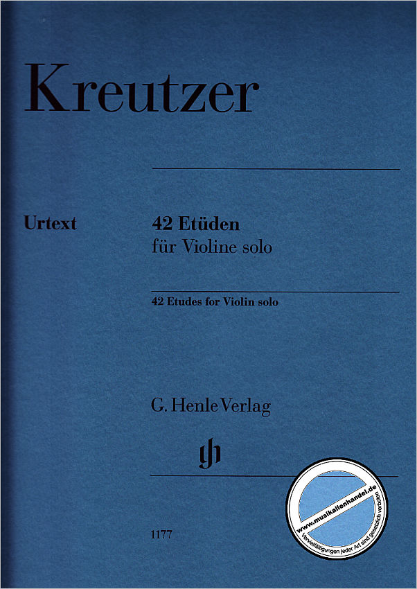 Titelbild für HN 1177 - 42 Etüden für Violine solo