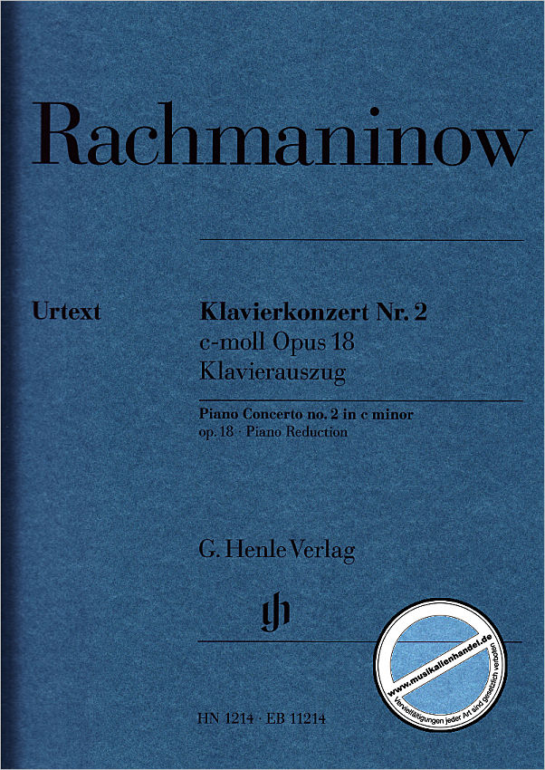 Titelbild für HN 1214 - Konzert 2 c-moll op 18