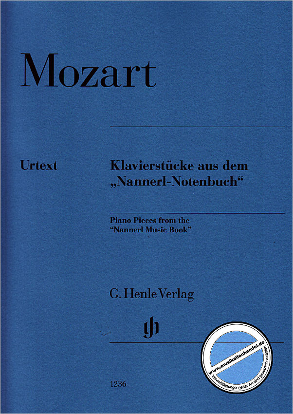 Titelbild für HN 1236 - NANNERL NOTENBUCH