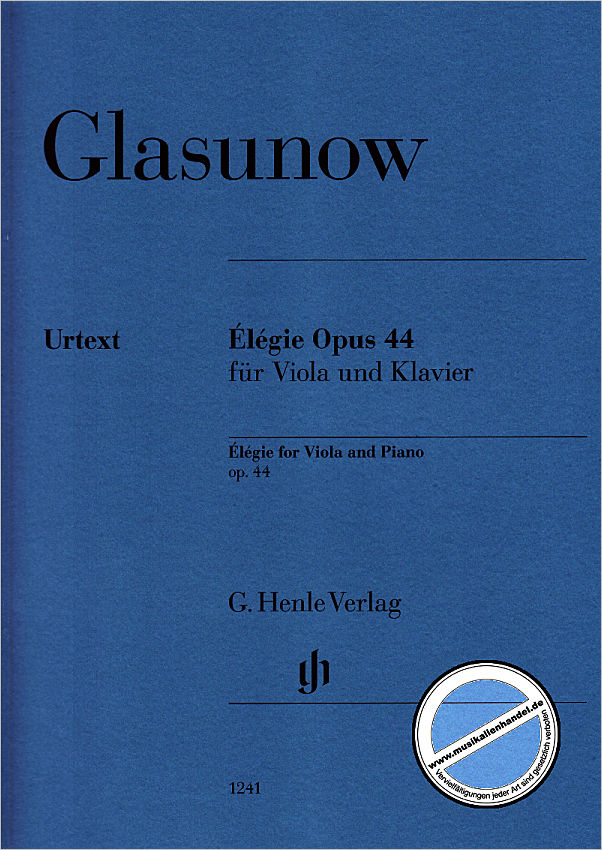 Titelbild für HN 1241 - ELEGIE OP 44
