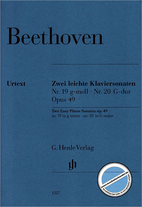 Titelbild für HN 1327 - 2 leichte Sonaten op 49