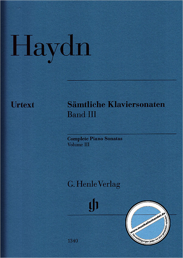 Titelbild für HN 1340 - Sämtliche Sonaten 3