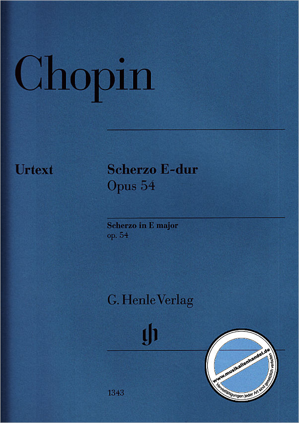 Titelbild für HN 1343 - Scherzo E-Dur op 54