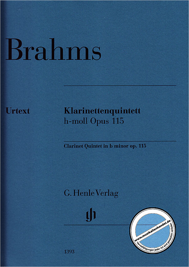 Titelbild für HN 1393 - Quintett h-moll op 115
