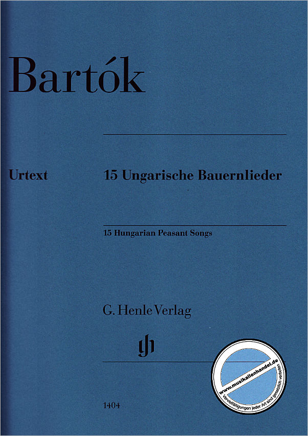 Titelbild für HN 1404 - 15 UNGARISCHE BAUERNLIEDER