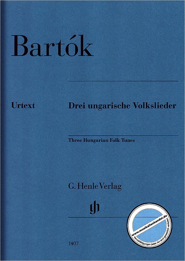 Titelbild für HN 1407 - 3 ungarische Volkslieder