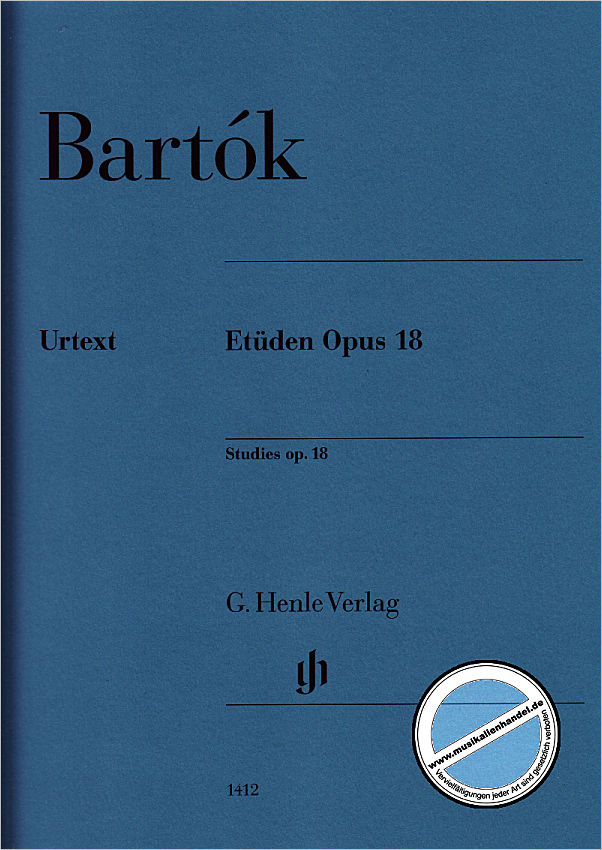 Titelbild für HN 1412 - Etüden op 18