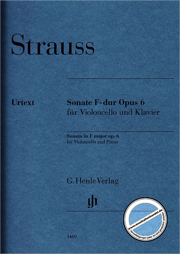 Titelbild für HN 1469 - Sonate F-Dur op 6
