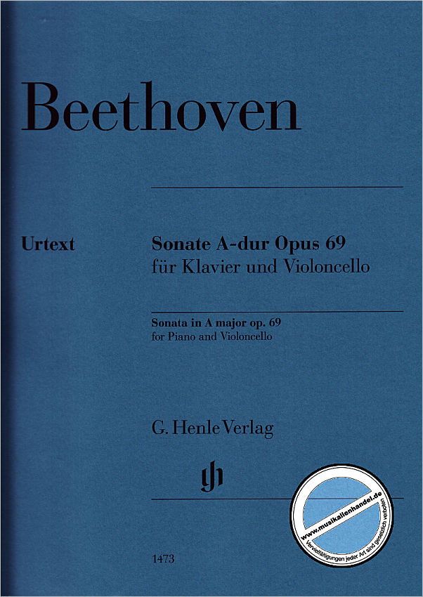 Titelbild für HN 1473 - Sonate A-Dur op 69