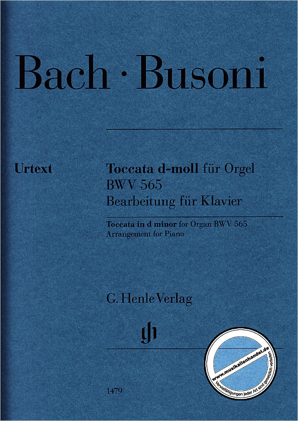 Titelbild für HN 1479 - Toccata d-moll BWV 565