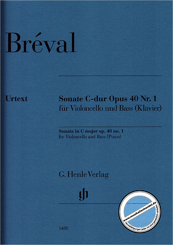 Titelbild für HN 1480 - Sonate C-Dur op 40/1