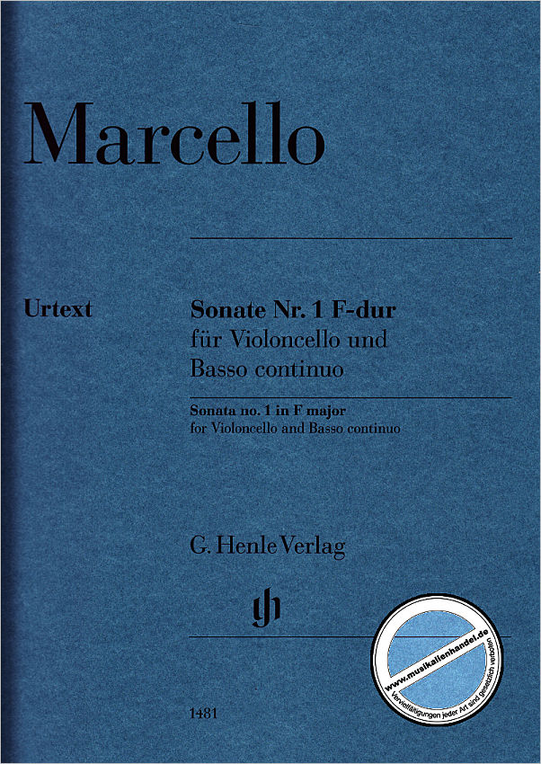 Titelbild für HN 1481 - Sonate 1 F-Dur