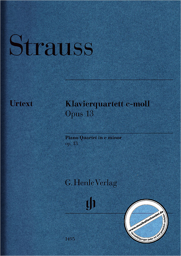 Titelbild für HN 1495 - Quartett c-moll op 13