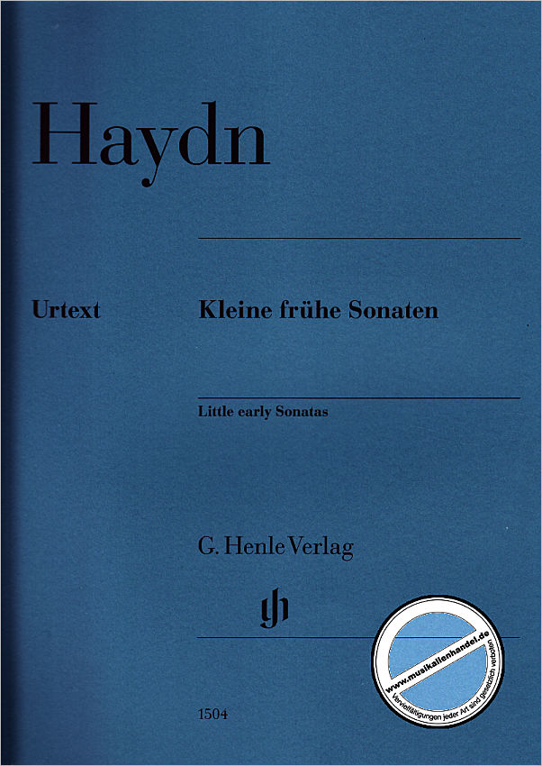 Titelbild für HN 1504 - Kleine frühe Sonaten