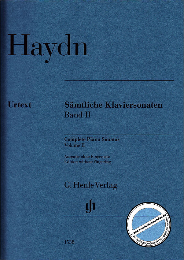 Titelbild für HN 1538 - Sämtliche Sonaten 2