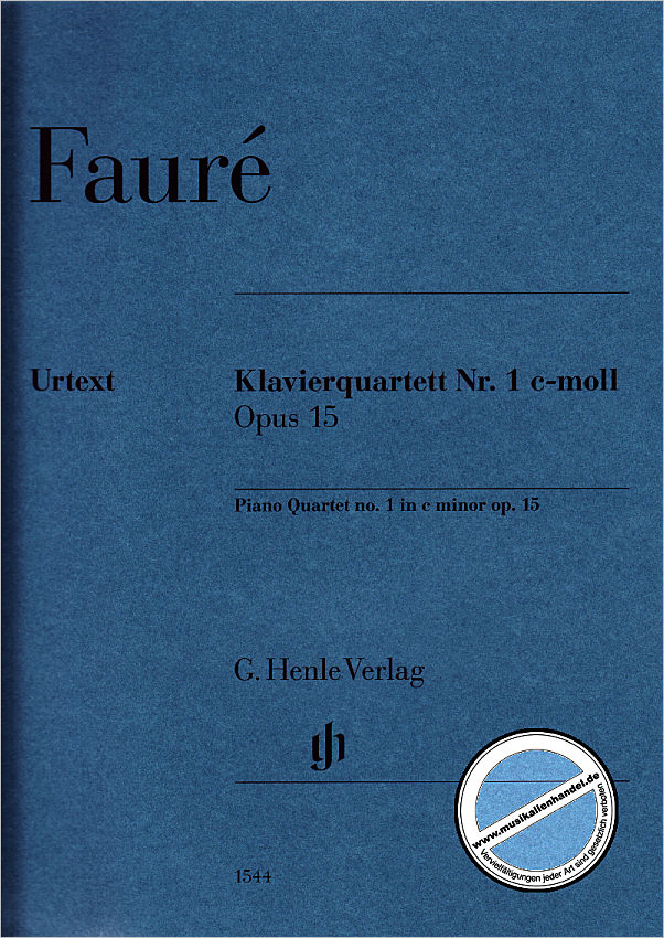 Titelbild für HN 1544 - Quartett 1 c-moll op 15