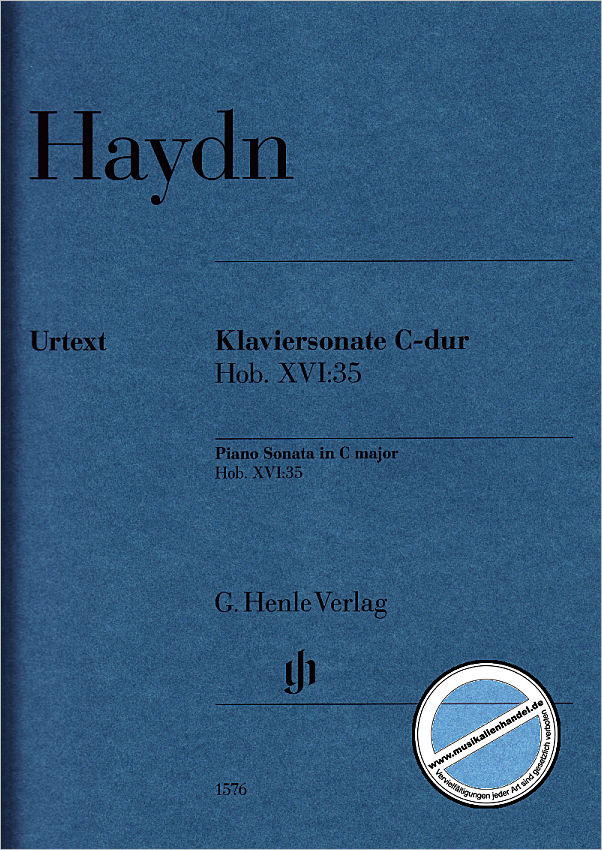 Titelbild für HN 1576 - Sonate C-Dur Hob 16:35