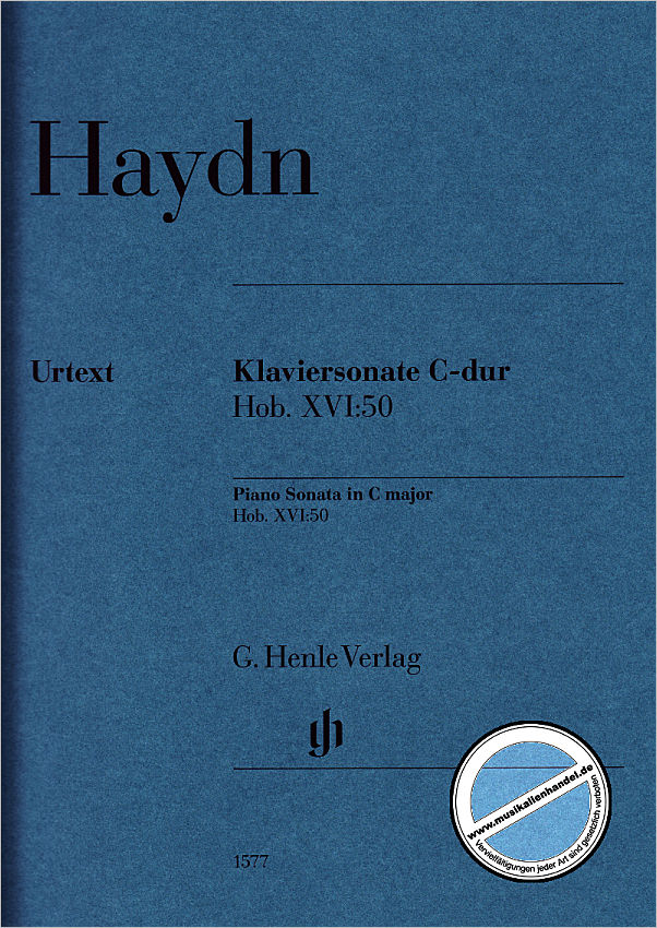 Titelbild für HN 1577 - Sonate C-Dur Hob 16:50
