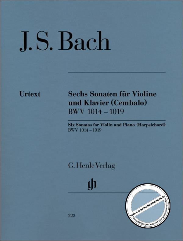 Titelbild für HN 223 - 6 SONATEN BWV 1014-1019