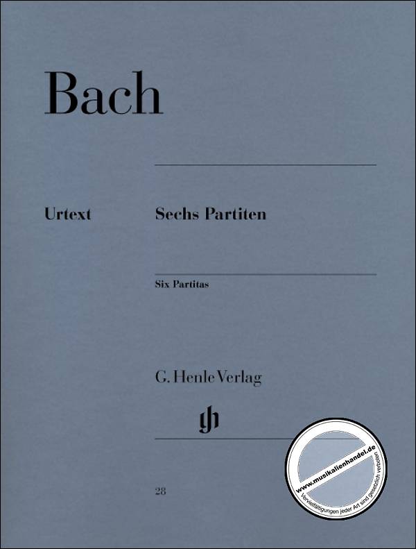 Titelbild für HN 28 - 6 PARTITEN BWV 825-830
