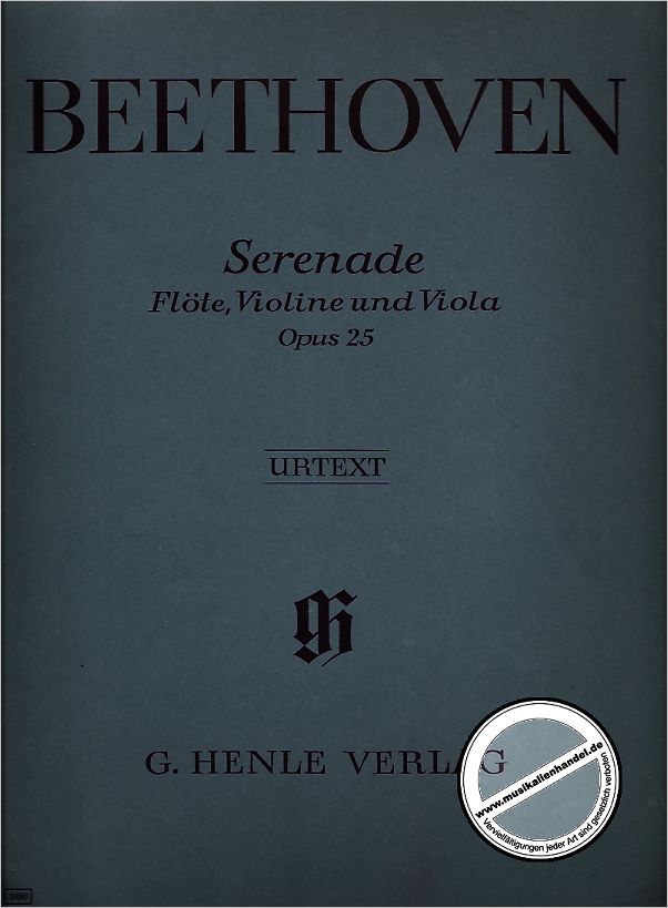 Titelbild für HN 300 - SERENADE D-DUR OP 25