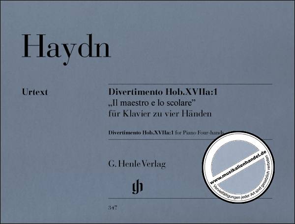 Titelbild für HN 347 - DIVERTIMENTO IL MAESTRO E LO SCOLARE HOB 17A/1