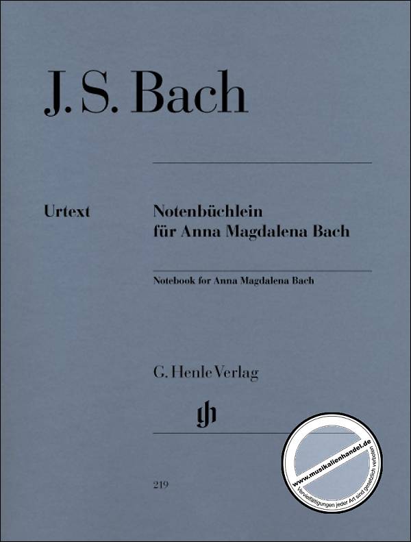 Titelbild für HN 349 - NOTENBUECHLEIN FUER ANNA MAGDALENA BACH 1725