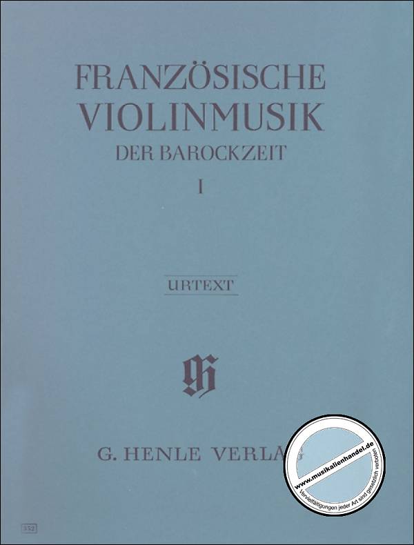 Titelbild für HN 352 - FRANZOESISCHE VIOLINMUSIK 1