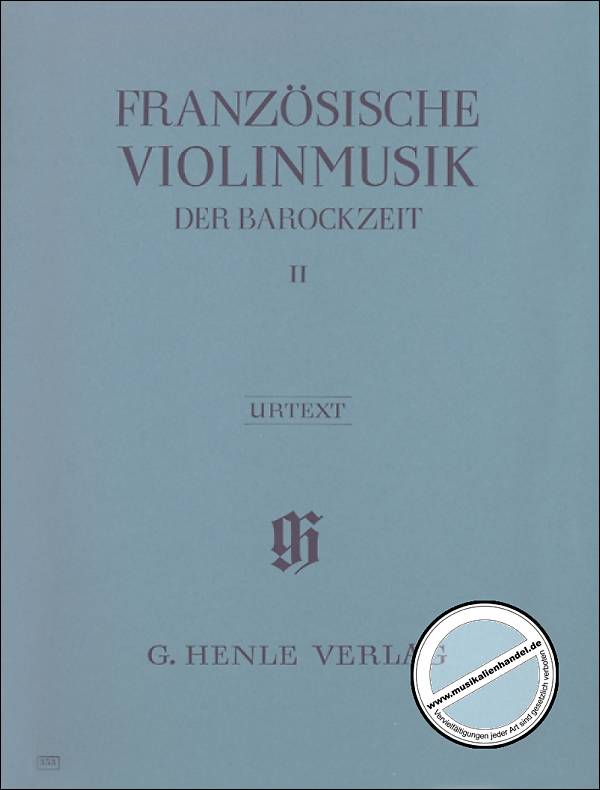 Titelbild für HN 353 - FRANZOESISCHE VIOLINMUSIK 2