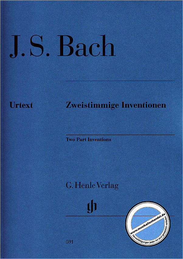 Titelbild für HN 591 - ZWEISTIMMIGE INVENTIONEN BWV 772-786