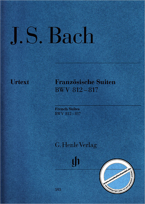 Titelbild für HN 593 - FRANZOESISCHE SUITEN BWV 812-817