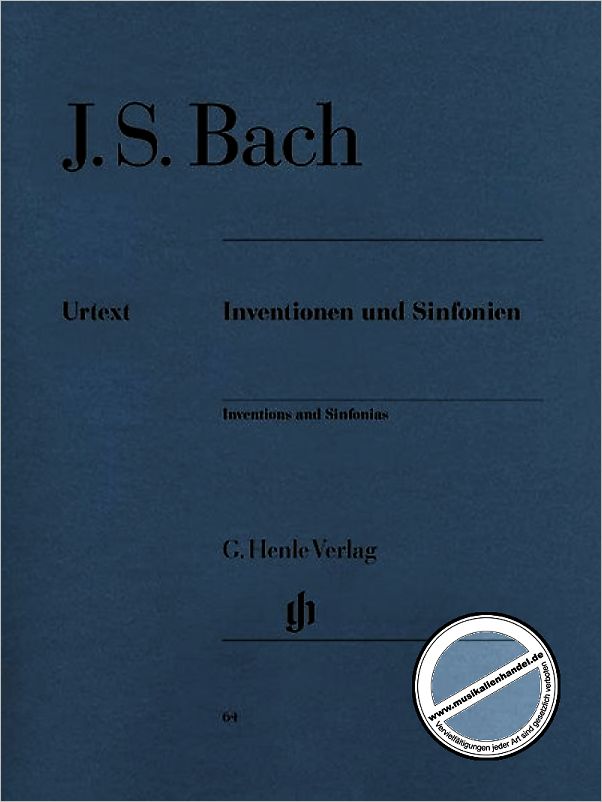 Titelbild für HN 64 - INVENTIONEN + SINFONIEN BWV 772-801