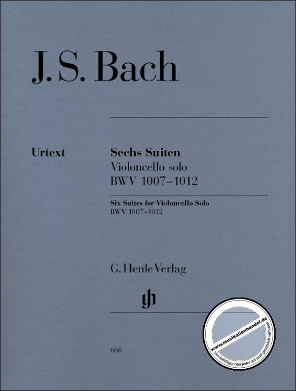 Titelbild für HN 666 - 6 SUITEN BWV 1007-1012 (VC)