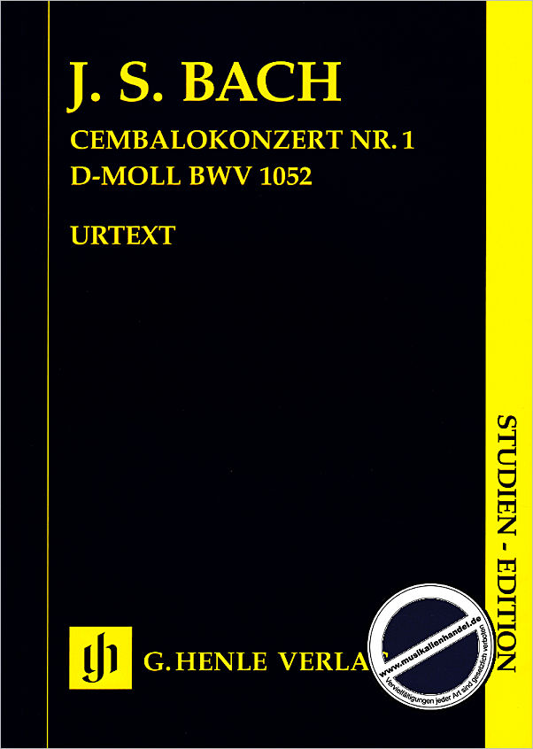 Titelbild für HN 7380 - Konzert 1 d-moll BWV 1052