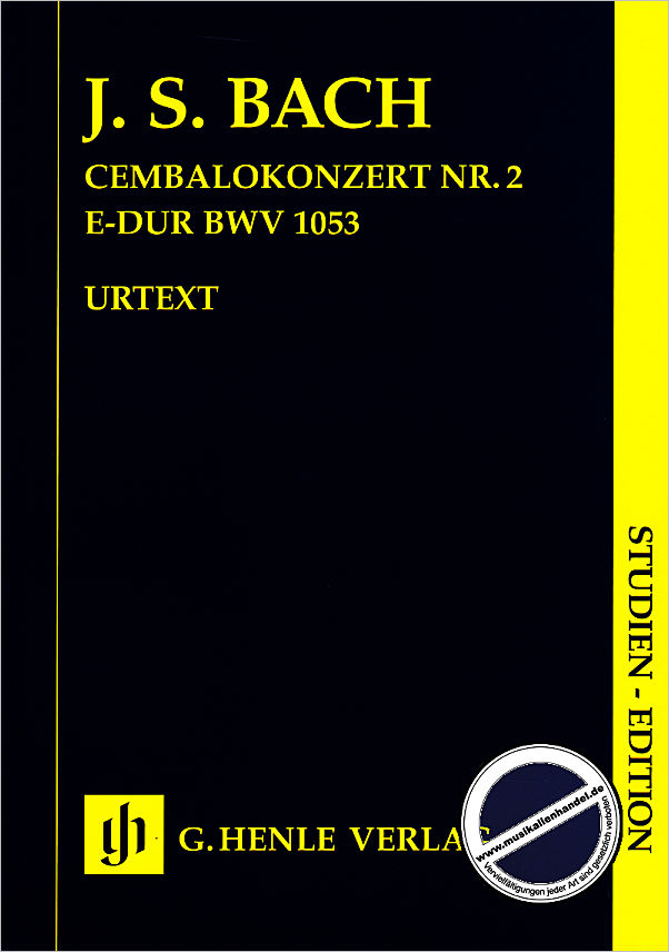 Titelbild für HN 7381 - Konzert 2 E-Dur BWV 1053