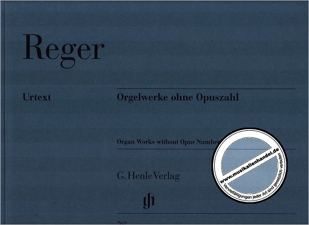 Titelbild für HN 762 - ORGELWERKE OHNE OPUSZAHL