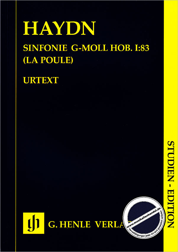 Titelbild für HN 9051 - Sinfonie g-moll Hob I:83
