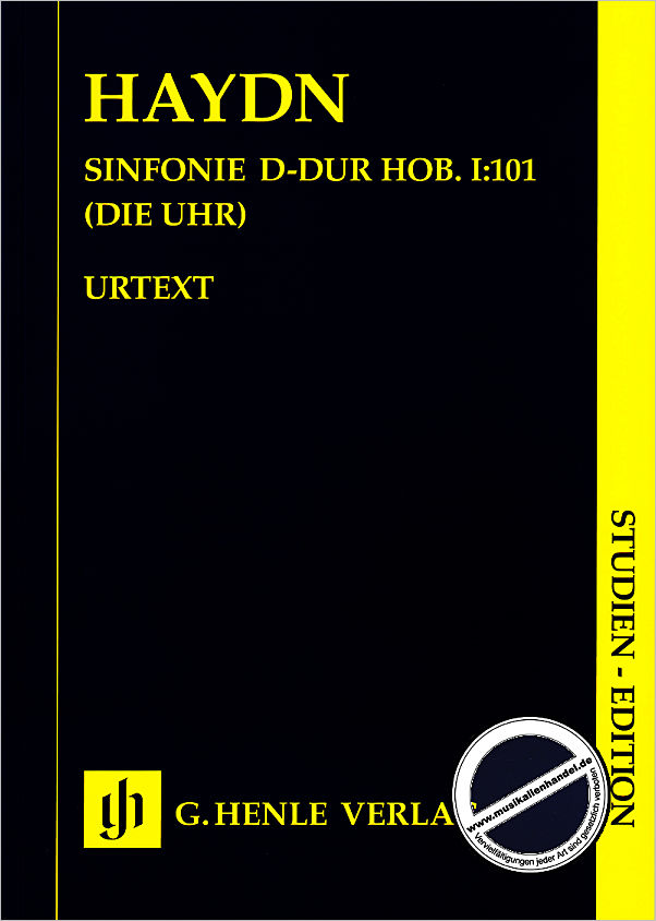 Titelbild für HN 9069 - Sinfonie 101 D-Dur Hob 1/101 (die Uhr)