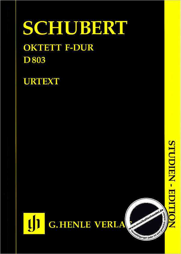 Titelbild für HN 9562 - OKTETT F-DUR D 803 OP 166