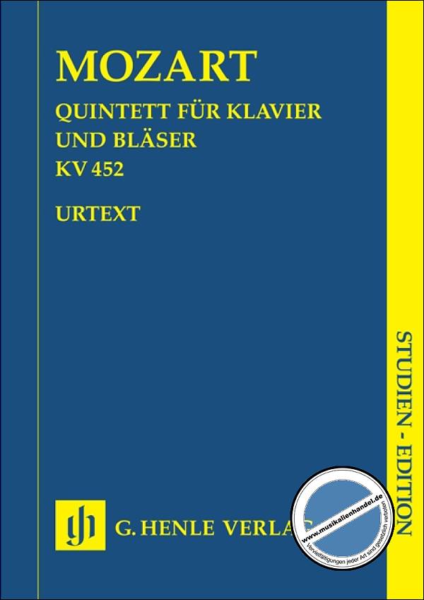 Titelbild für HN 9665 - QUINTETT ES-DUR KV 452 + GLASHARMONIKA QUINTETT KV 617